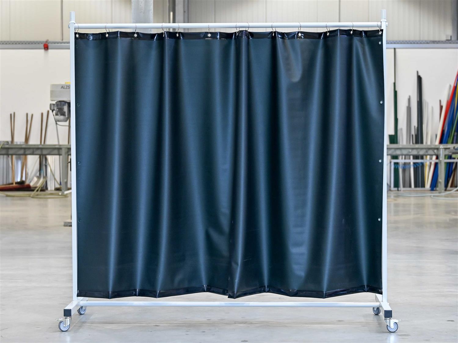 Mobile screen, 1-piece, tarpaulin 0.4 mm, dark green matt Mobile screen, 1-piece, tarpaulin 0.4 mm, dark green matt