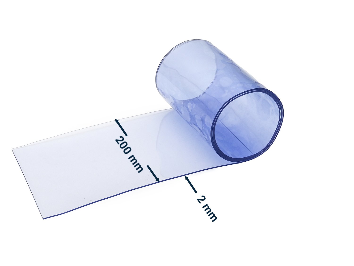 PVC strips transparent, smooth, 2 x 200 mm Dieser Benutzer ist nicht authorisiert
