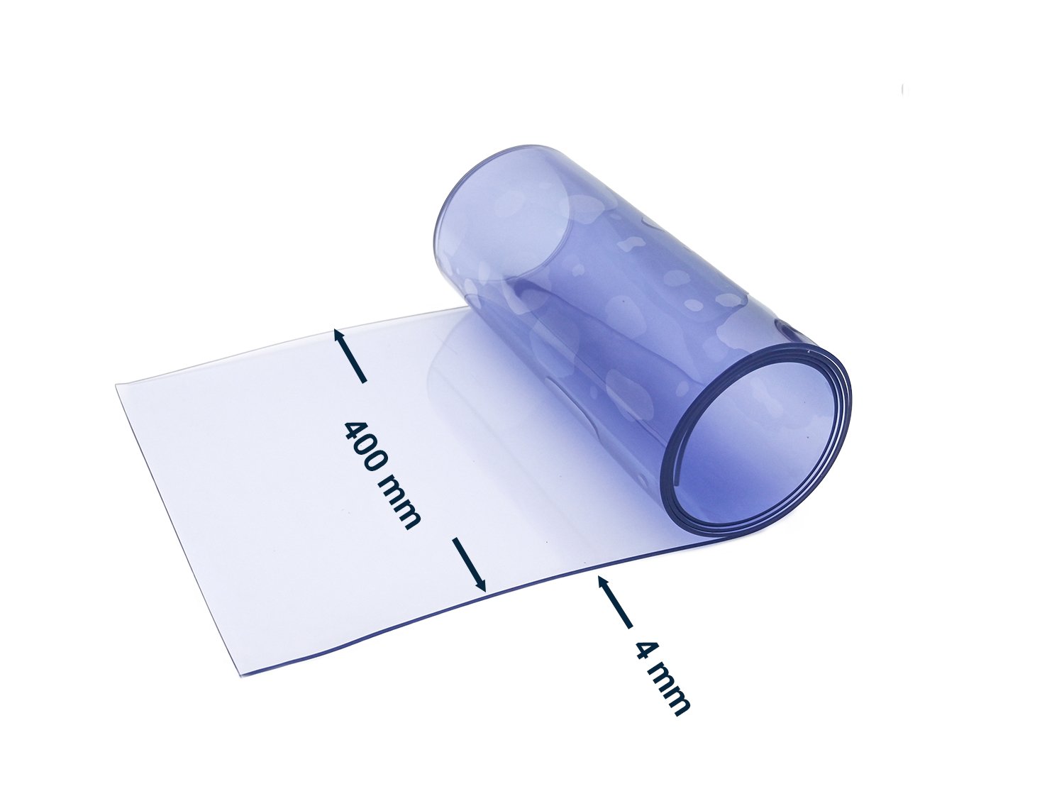 PVC strips transparent, smooth, 4 x 400 mm Dieser Benutzer ist nicht authorisiert