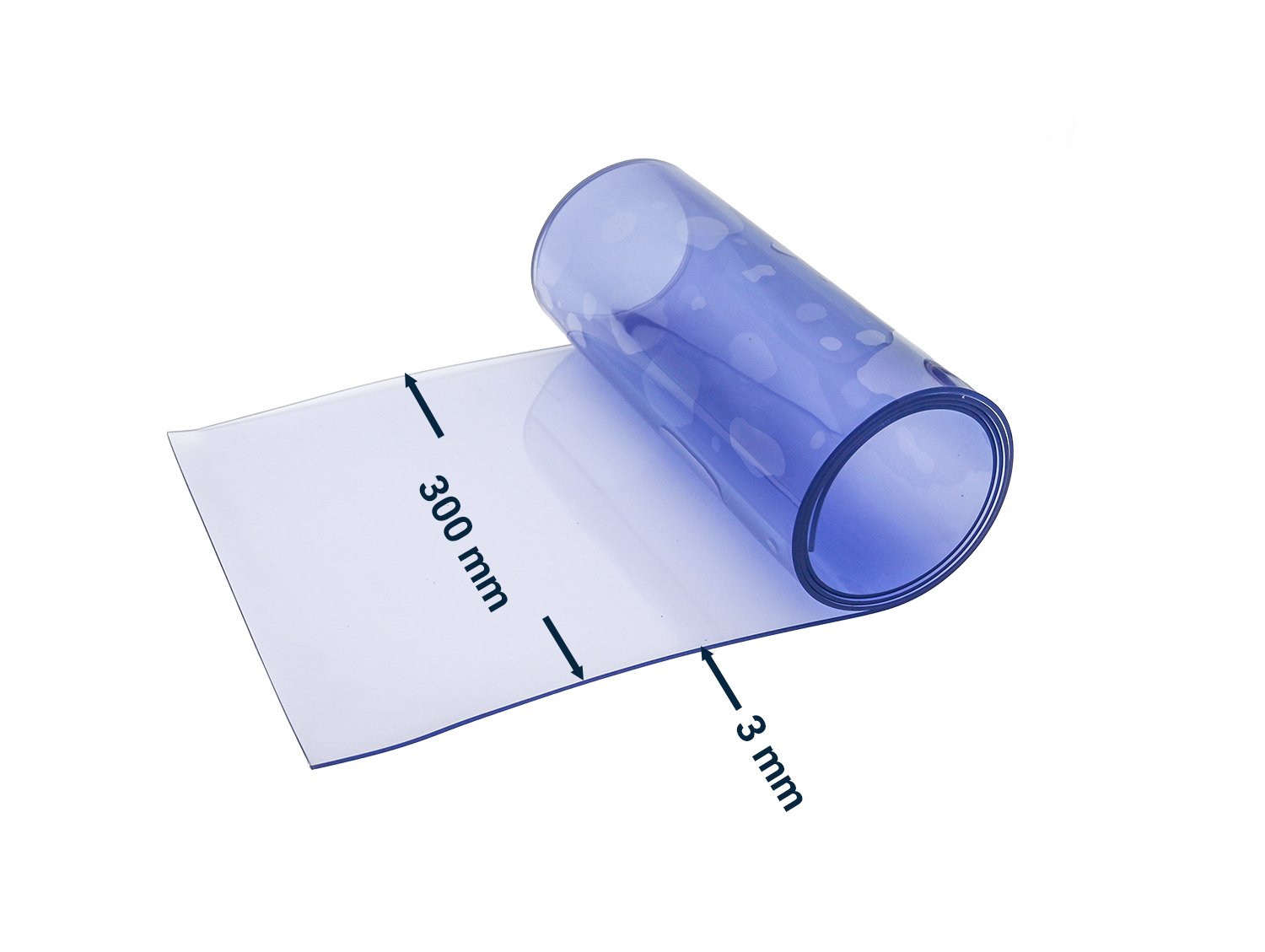 PVC strips transparent, smooth, 3 x 300 mm Dieser Benutzer ist nicht authorisiert