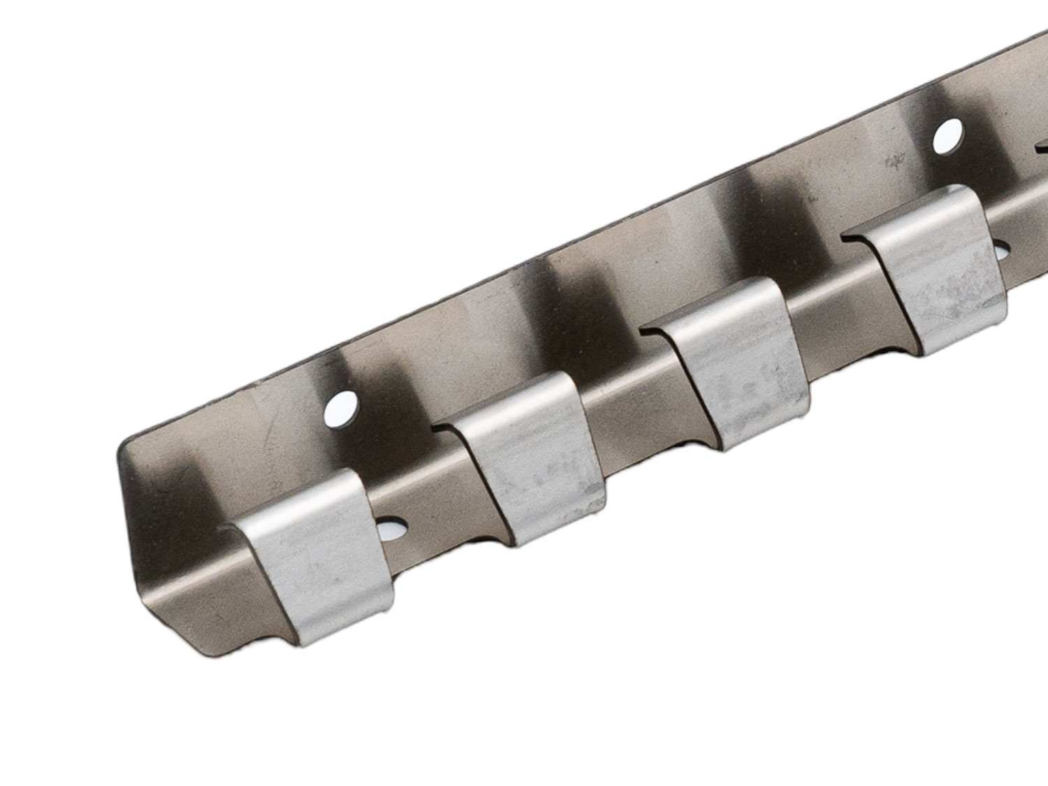 Hook rail 492 mm with leg, stainless steel