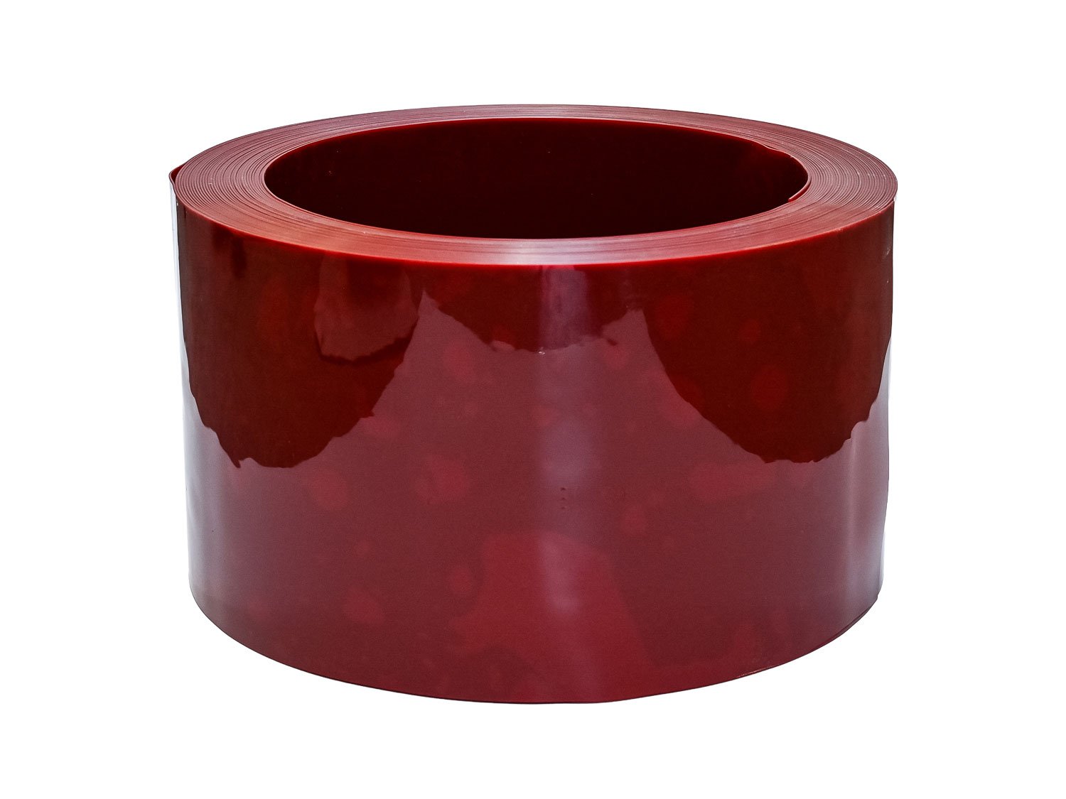 PVC strips red transparent, smooth, 2 x 300 mm, (welding protection EN1598)
