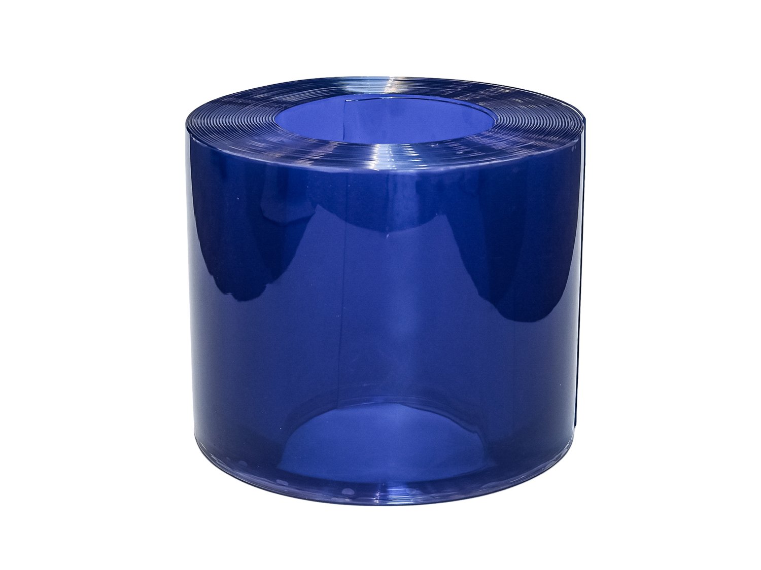 PVC strips in rolls, 3 x 300 mm, 50 m, transparent