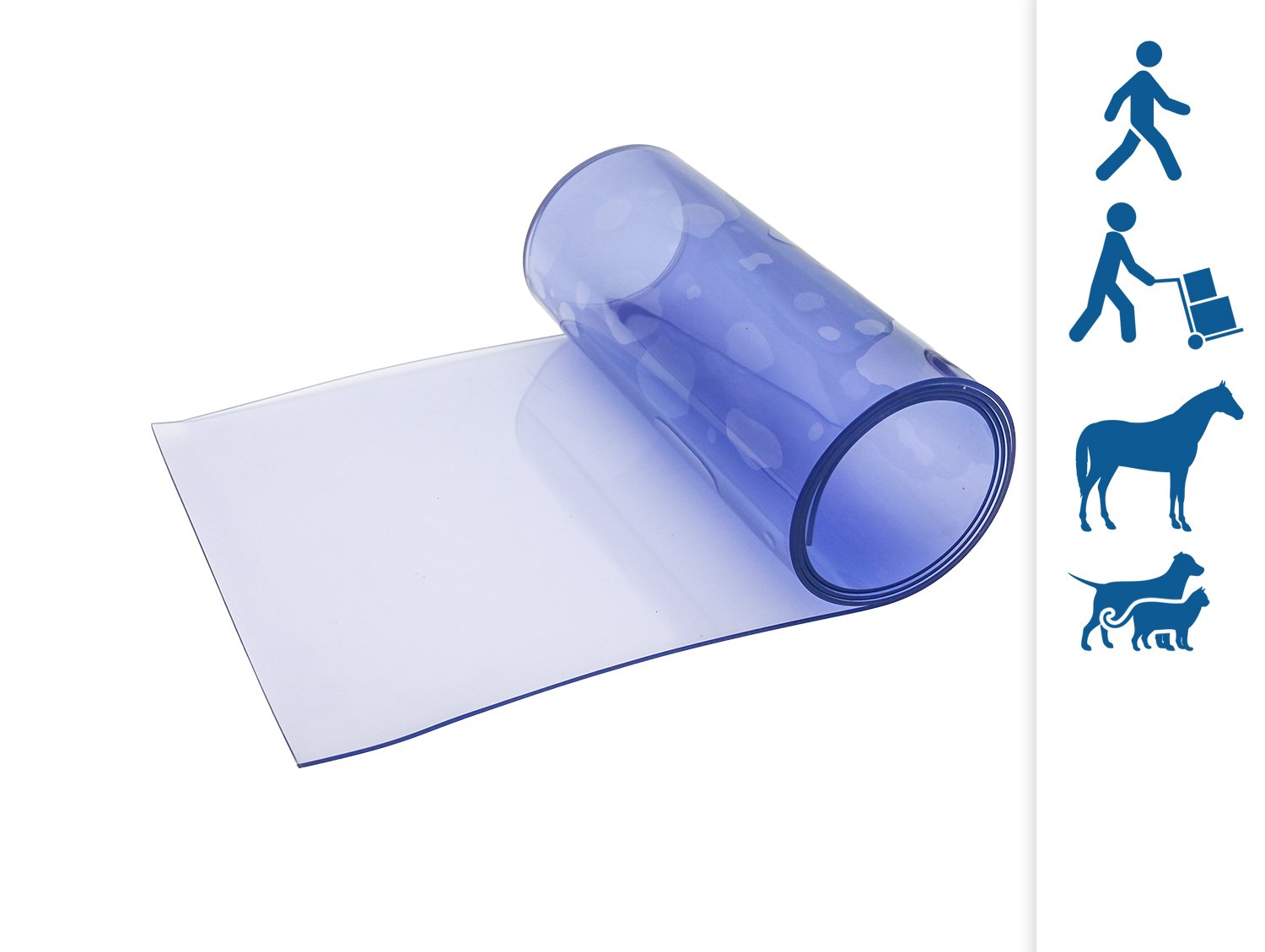 PVC strips transparent, smooth, 2 x 300 mm PVC strips transparent, smooth, 2 x 300 mm