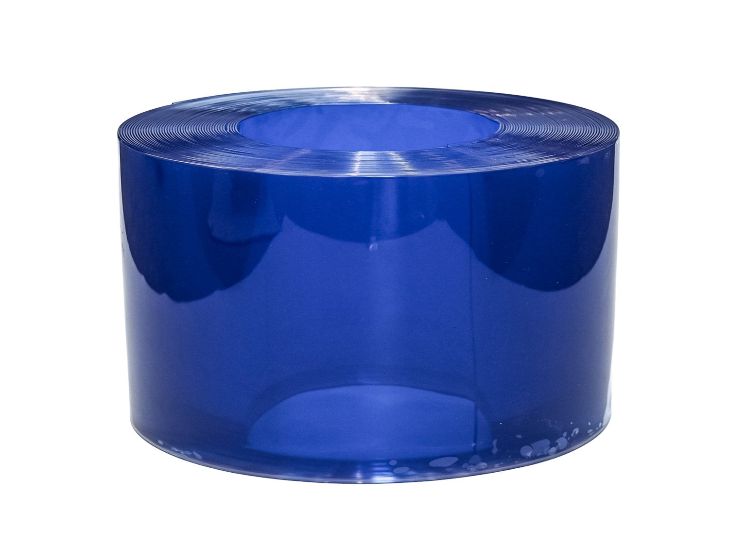 PVC strips in rolls, 4 x 400 mm, 50 m, transparent