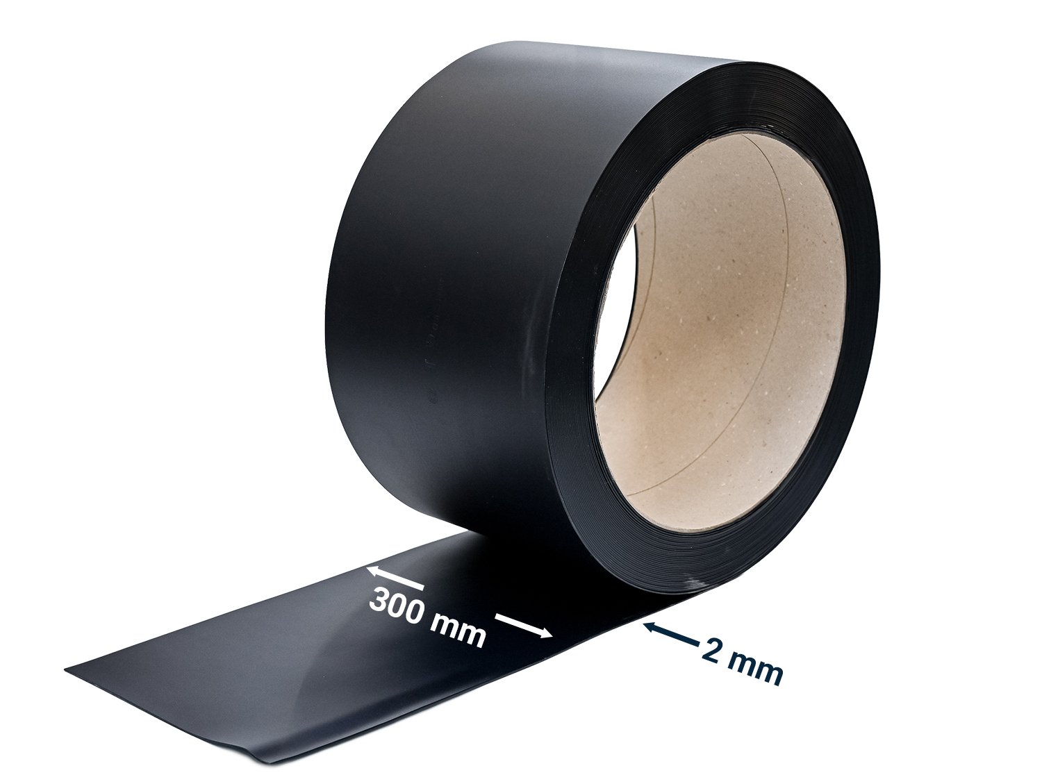 PVC strips dark green matt, 2 x 300 mm, (welding protection EN1598)