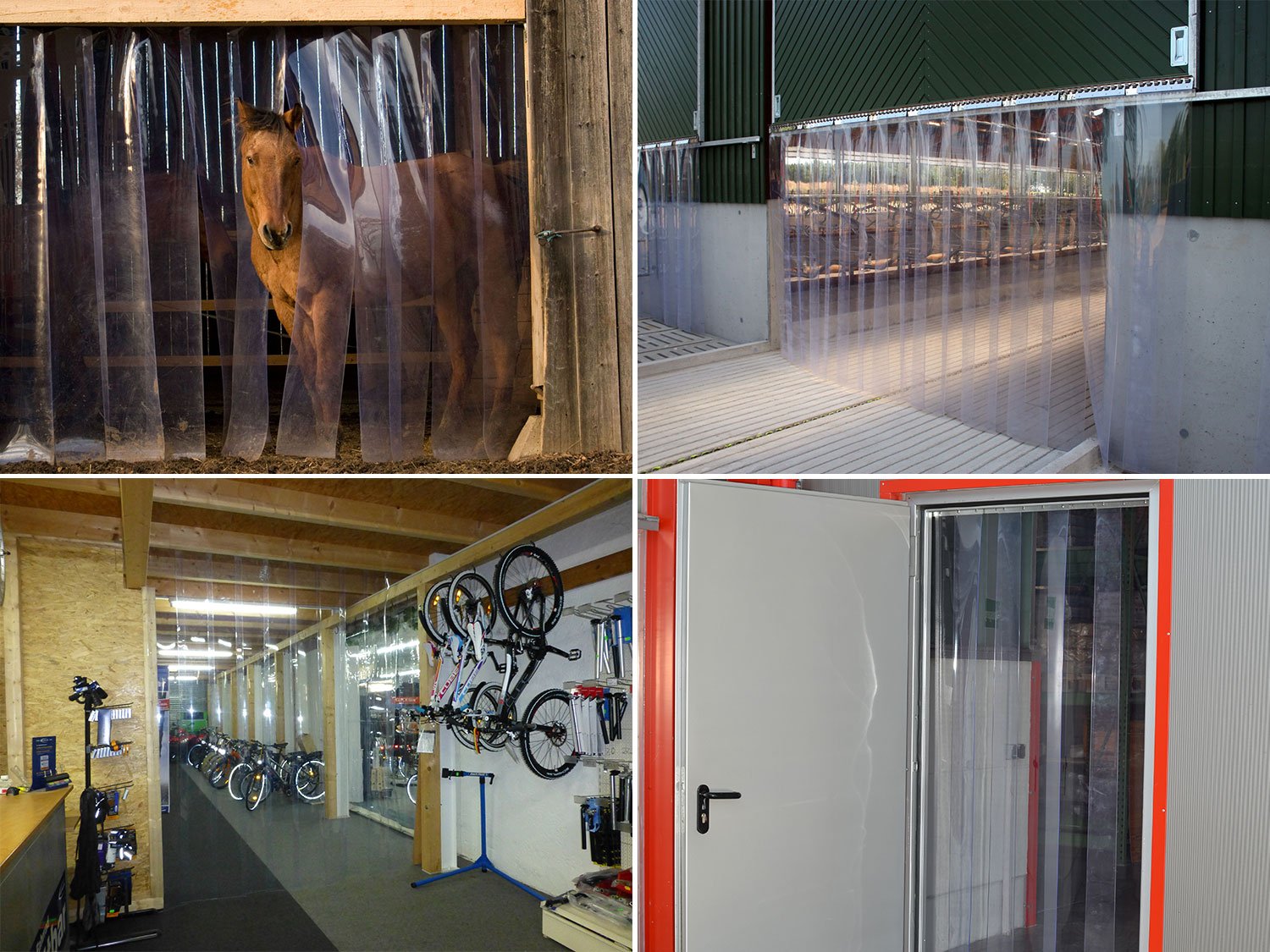 PVC strips transparent, smooth, 2 x 300 mm